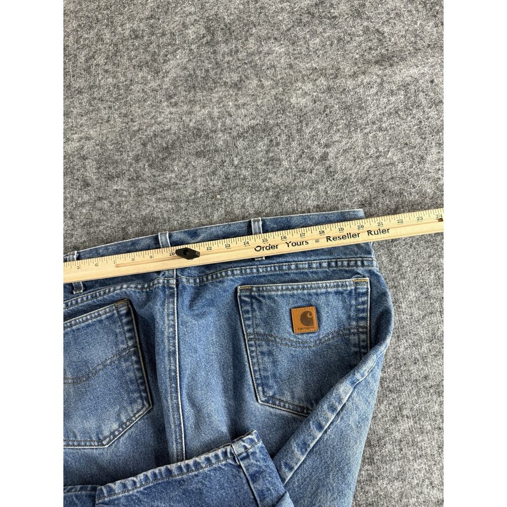 Carhartt Jeans Mens 40x30 Slim Fit Pants Denim Workwear Blue N267 - Picture 6 of 7